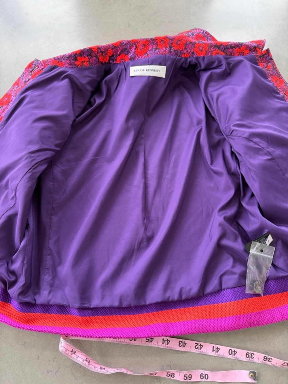 Louise Kennedy Metallic Thread Moto Jacket S - Picture 9 of 12